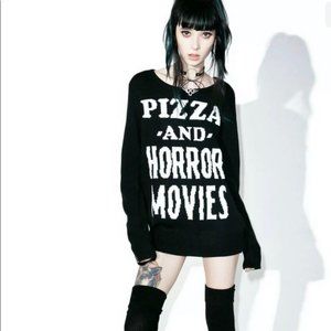 **ISO** KILLSTAR PIZZA AND HORROR MOVIES SWEATER *DO NOT BUY!*